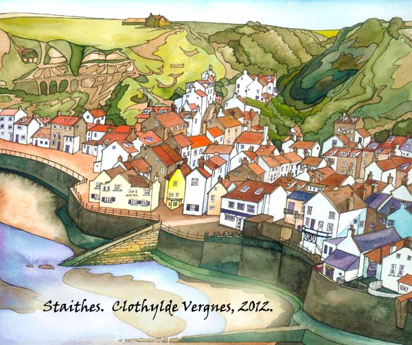 Remembering Summer.(Staithes from Boulby Bank). oils on canvas, 60x80cm. £650. Currently in Coast Gallery.