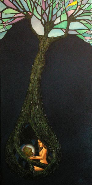 As a Tree (Transmogrification I) oil on canvas, 40x80cm