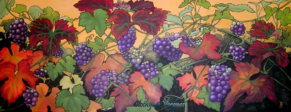 Grape Vine oil on canvas, 40x100cm