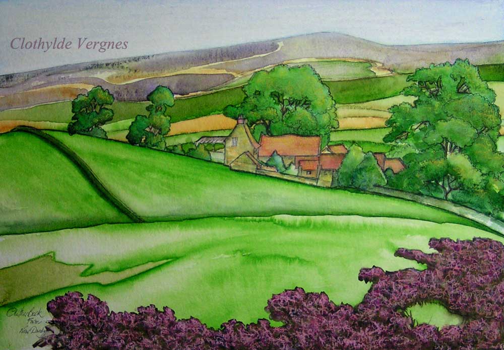 Clitherbeck, watercolour and pastel, 25x36cm