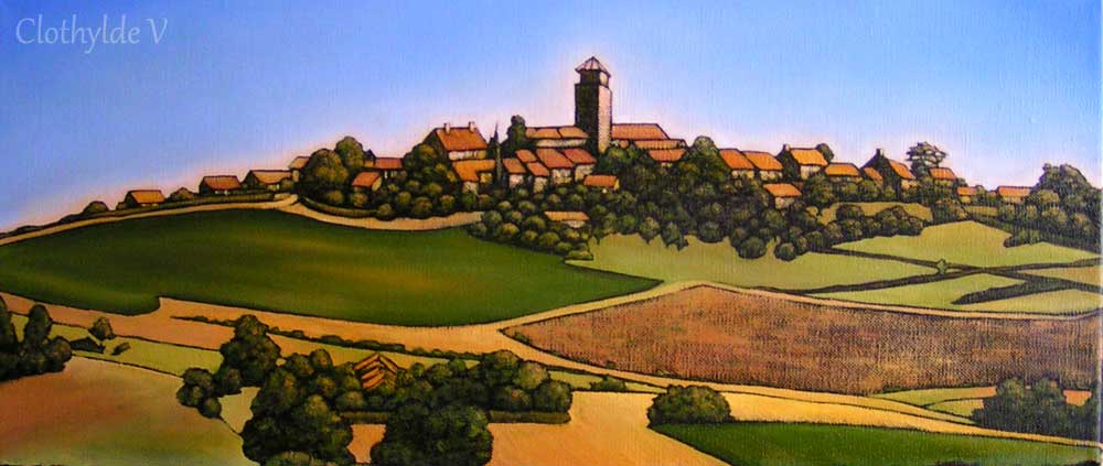 Montagnac, vu de Mons. oil on linen, 20x50cm.